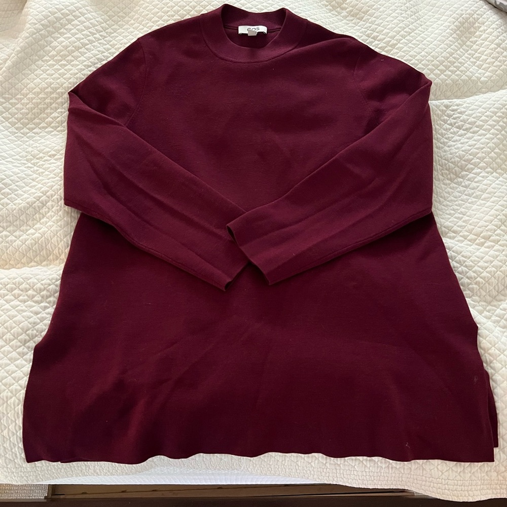 COS Deep Red Oversized Sweater